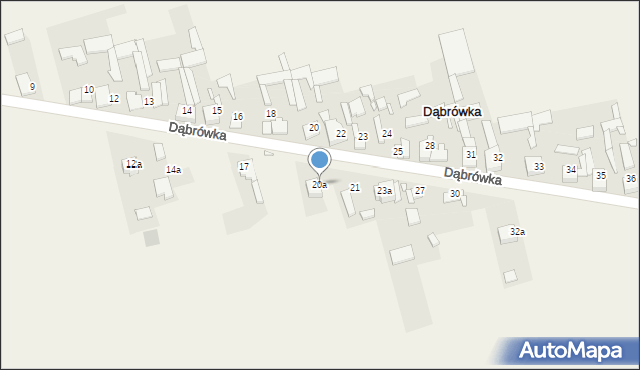 Dąbrówka, Dąbrówka, 20a, mapa Dąbrówka