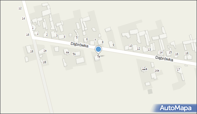 Dąbrówka, Dąbrówka, 7a, mapa Dąbrówka