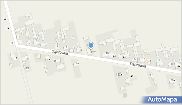 Dąbrówka, Dąbrówka, 9, mapa Dąbrówka