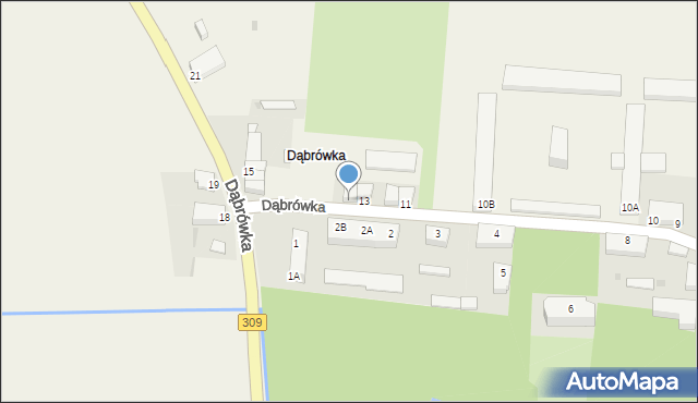 Dąbrówka, Dąbrówka, 14, mapa Dąbrówka