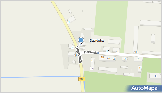 Dąbrówka, Dąbrówka, 16, mapa Dąbrówka