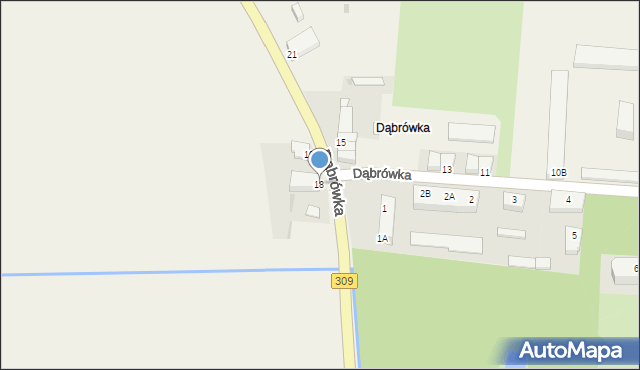 Dąbrówka, Dąbrówka, 18, mapa Dąbrówka