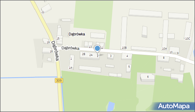 Dąbrówka, Dąbrówka, 2, mapa Dąbrówka