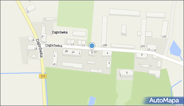 Dąbrówka, Dąbrówka, 3, mapa Dąbrówka