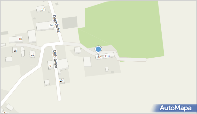 Dąbrówka, Dąbrówka, 11A, mapa Dąbrówka