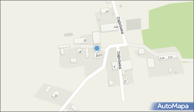 Dąbrówka, Dąbrówka, 19, mapa Dąbrówka