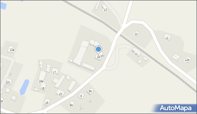 Dąbrówka, Dąbrówka, 14, mapa Dąbrówka