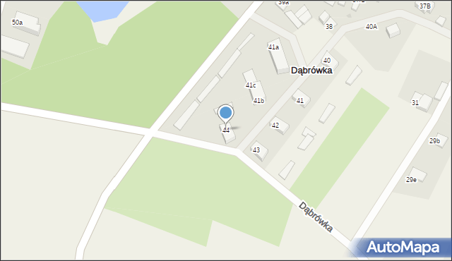 Dąbrówka, Dąbrówka, 44, mapa Dąbrówka