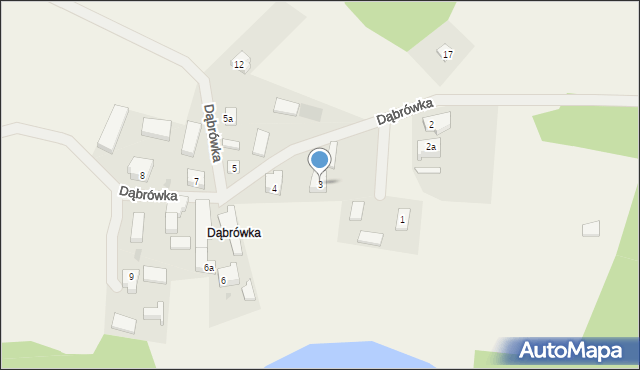 Dąbrówka, Dąbrówka, 3, mapa Dąbrówka