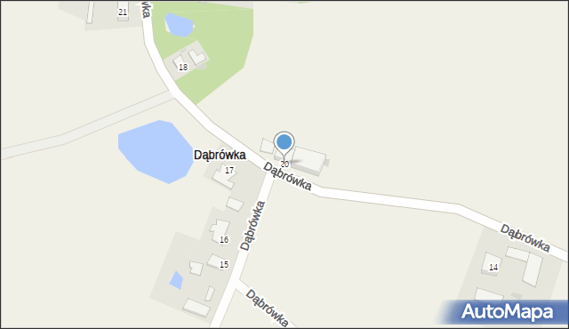 Dąbrówka, Dąbrówka, 20, mapa Dąbrówka