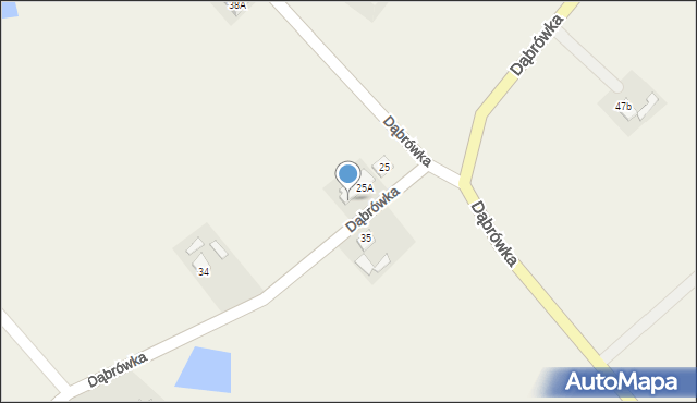 Dąbrówka, Dąbrówka, 25b, mapa Dąbrówka