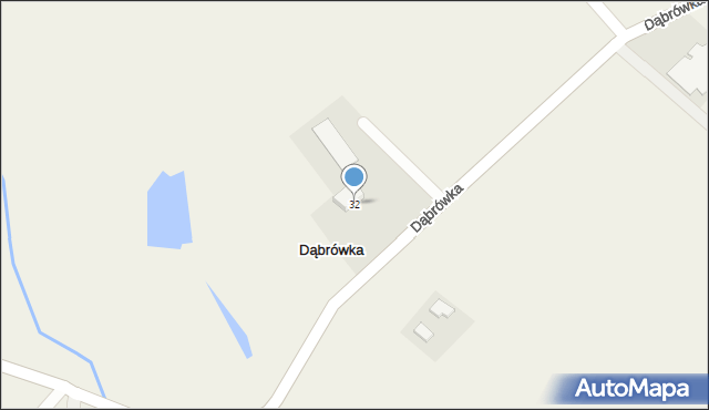 Dąbrówka, Dąbrówka, 32, mapa Dąbrówka