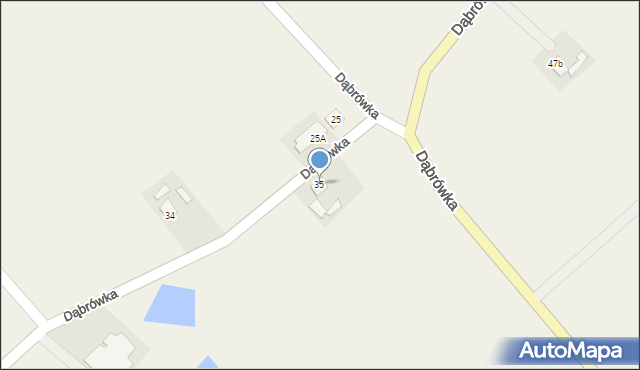 Dąbrówka, Dąbrówka, 35, mapa Dąbrówka