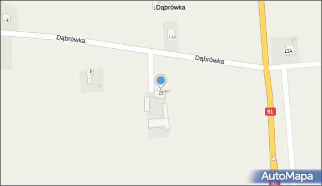 Dąbrówka, Dąbrówka, 10, mapa Dąbrówka