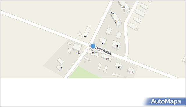 Dąbrówka, Dąbrówka, 20, mapa Dąbrówka