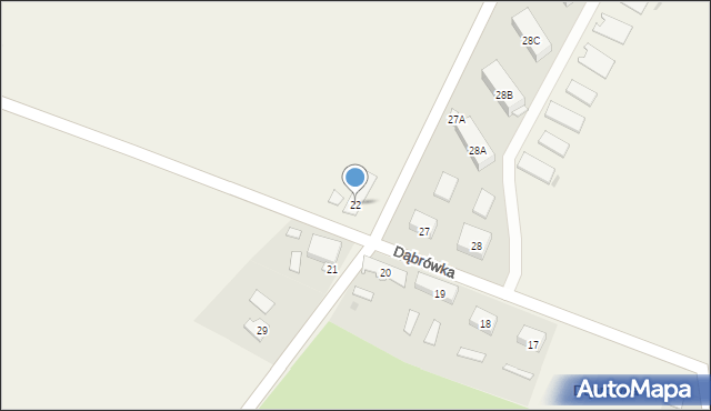 Dąbrówka, Dąbrówka, 22, mapa Dąbrówka