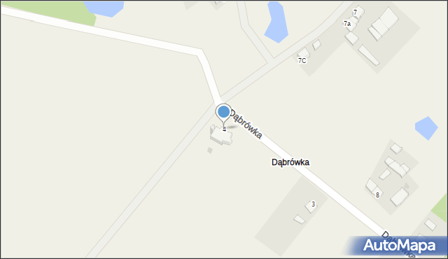 Dąbrówka, Dąbrówka, 4, mapa Dąbrówka