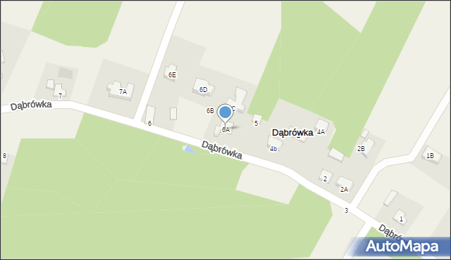 Dąbrówka, Dąbrówka, 6A, mapa Dąbrówka