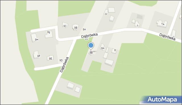 Dąbrówka, Dąbrówka, 8B, mapa Dąbrówka