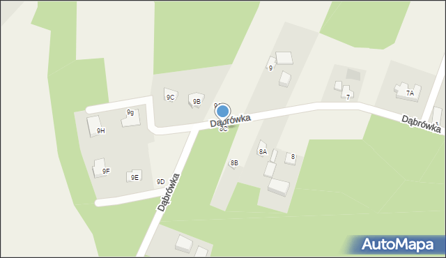 Dąbrówka, Dąbrówka, 8C, mapa Dąbrówka