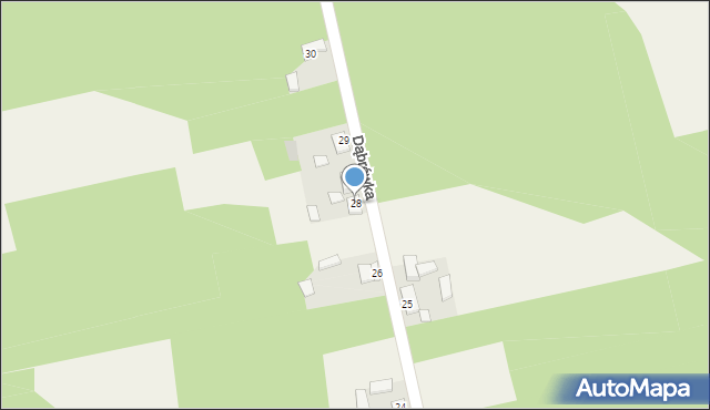 Dąbrówka, Dąbrówka, 28, mapa Dąbrówka