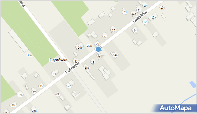 Dąbrówka, Dąbrówka, 16, mapa Dąbrówka