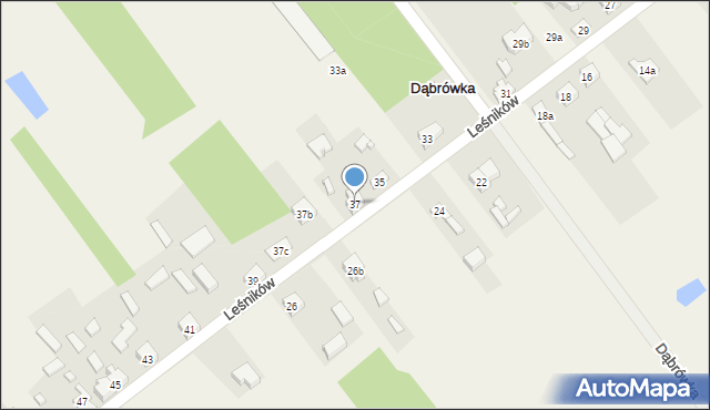 Dąbrówka, Dąbrówka, 37, mapa Dąbrówka