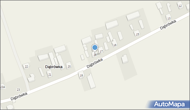 Dąbrówka, Dąbrówka, 18, mapa Dąbrówka