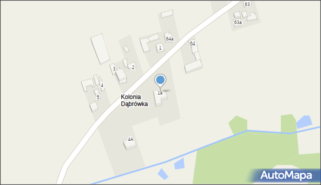 Dąbrówka, Dąbrówka, 1a, mapa Dąbrówka