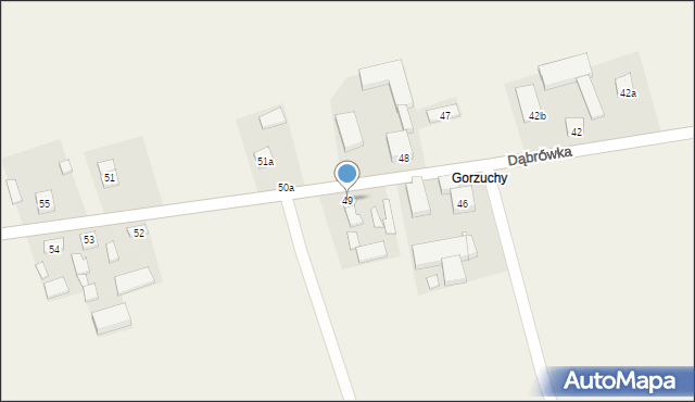 Dąbrówka, Dąbrówka, 49, mapa Dąbrówka
