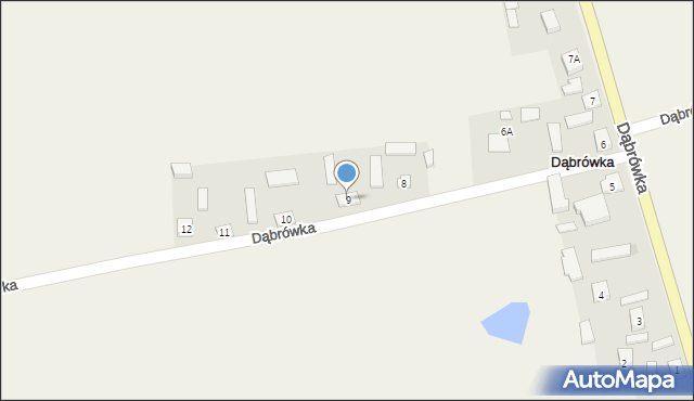 Dąbrówka, Dąbrówka, 9, mapa Dąbrówka