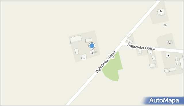 Dąbrówka Górna, Dąbrówka Górna, 11, mapa Dąbrówka Górna