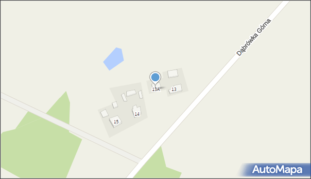 Dąbrówka Górna, Dąbrówka Górna, 13A, mapa Dąbrówka Górna