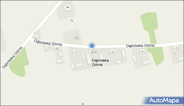 Dąbrówka Górna, Dąbrówka Górna, 6, mapa Dąbrówka Górna