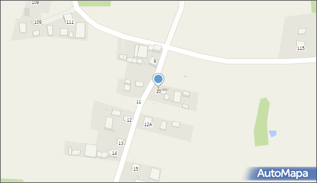 Dąbrówka Gorzycka, Dąbrówka Gorzycka, 10, mapa Dąbrówka Gorzycka