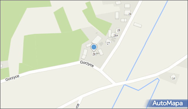 Dąbrówka Gorzycka, Dąbrówka Gorzycka, 26, mapa Dąbrówka Gorzycka