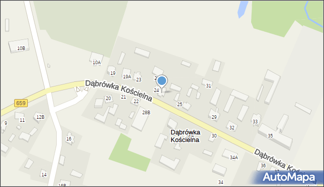 Dąbrówka Kościelna, Dąbrówka Kościelna, 24/2, mapa Dąbrówka Kościelna