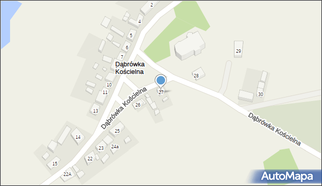 Dąbrówka Kościelna, Dąbrówka Kościelna, 27, mapa Dąbrówka Kościelna