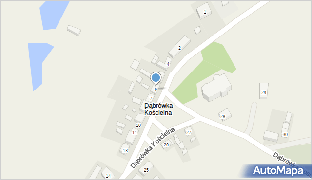Dąbrówka Kościelna, Dąbrówka Kościelna, 6, mapa Dąbrówka Kościelna
