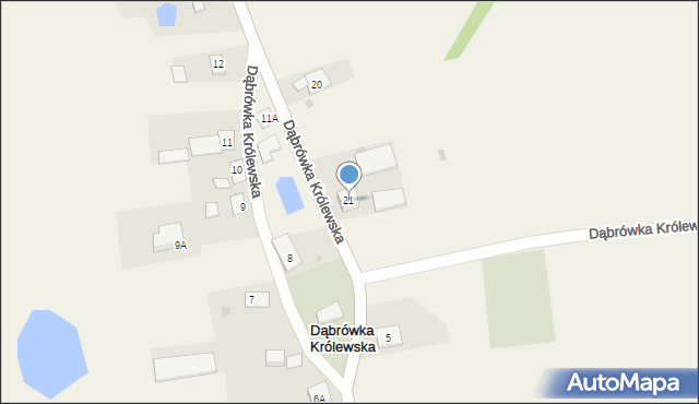 Dąbrówka Królewska, Dąbrówka Królewska, 21, mapa Dąbrówka Królewska