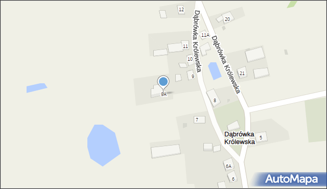 Dąbrówka Królewska, Dąbrówka Królewska, 9A, mapa Dąbrówka Królewska