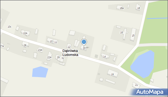 Dąbrówka Ludomska, Dąbrówka Ludomska, 13, mapa Dąbrówka Ludomska