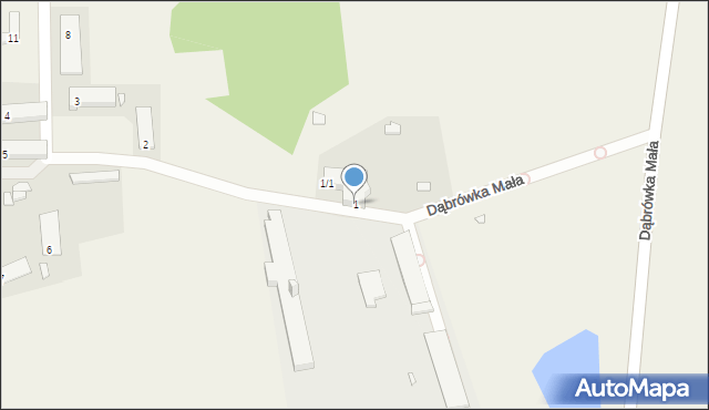 Dąbrówka Mała, Dąbrówka Mała, 1, mapa Dąbrówka Mała