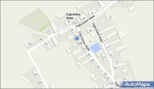 Dąbrówka Mała, Dąbrówka Mała, 28a, mapa Dąbrówka Mała