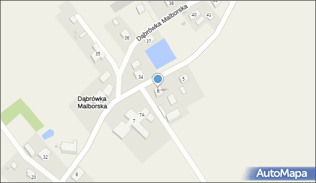 Dąbrówka Malborska, Dąbrówka Malborska, 6, mapa Dąbrówka Malborska