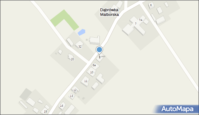 Dąbrówka Malborska, Dąbrówka Malborska, 8, mapa Dąbrówka Malborska