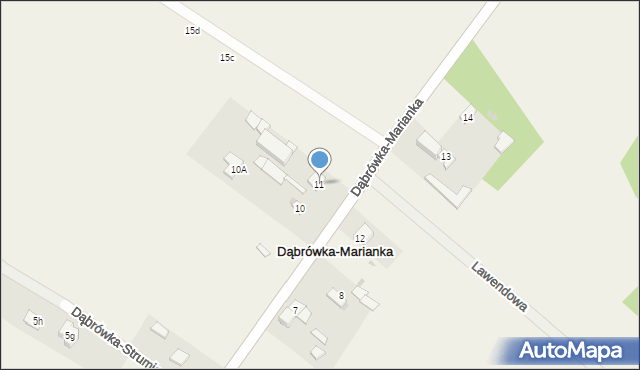 Dąbrówka-Marianka, Dąbrówka-Marianka, 11, mapa Dąbrówka-Marianka