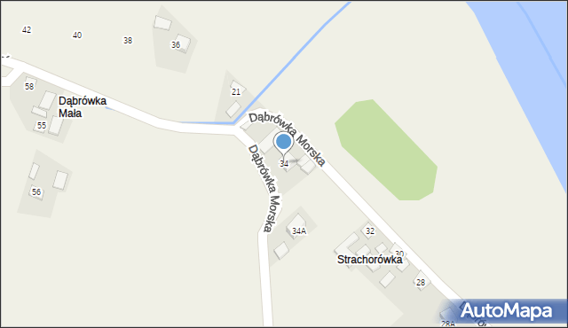 Dąbrówka Morska, Dąbrówka Morska, 34, mapa Dąbrówka Morska