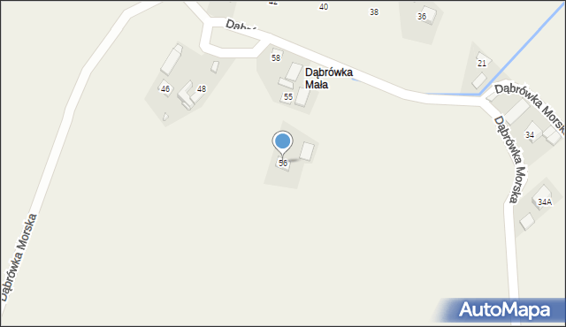 Dąbrówka Morska, Dąbrówka Morska, 56, mapa Dąbrówka Morska