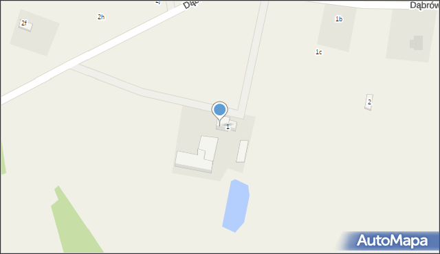 Dąbrówka Nadolna, Dąbrówka Nadolna, 1A, mapa Dąbrówka Nadolna